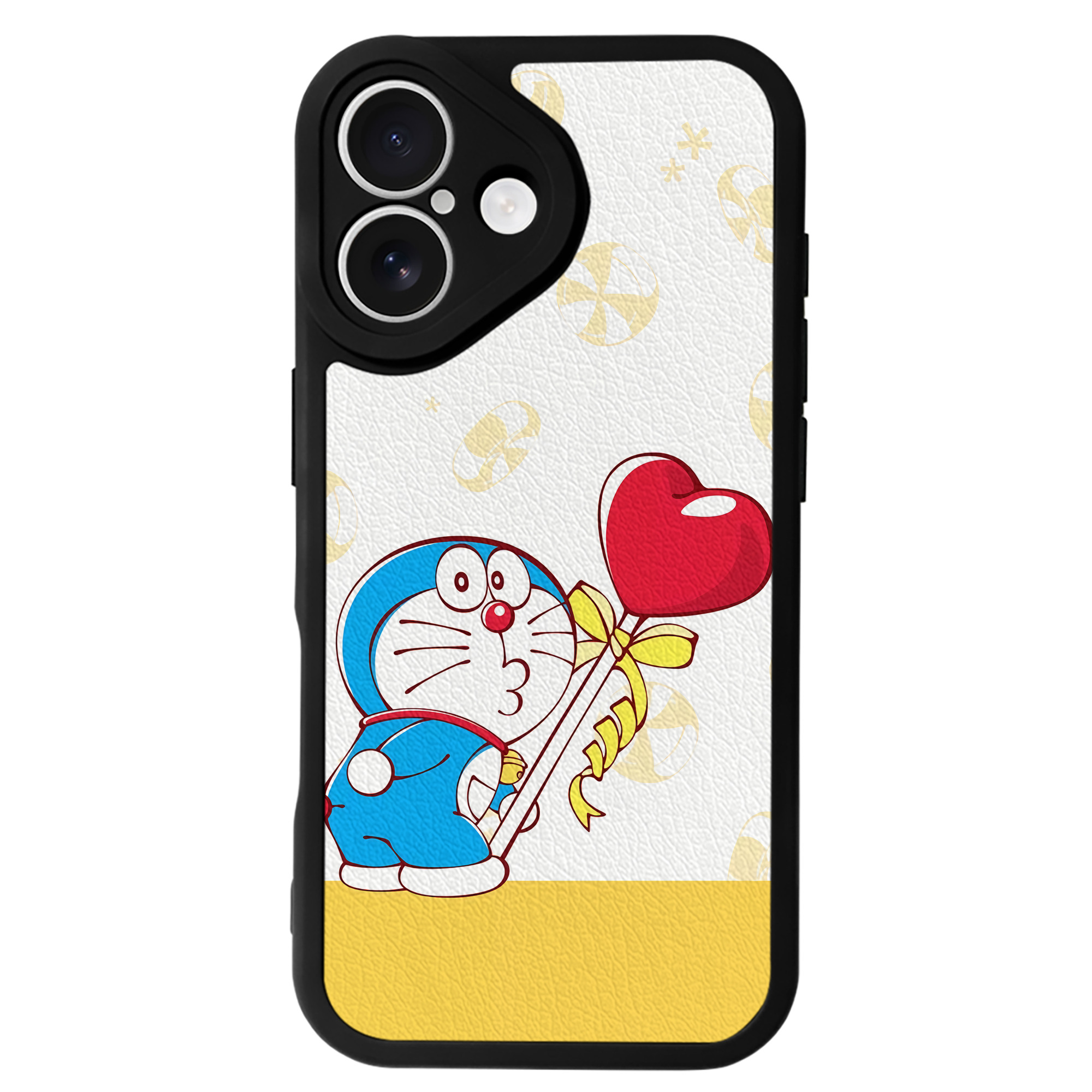（画像用） ドラえもん Doraemon 【iPhone 16シリーズ対応】シリコンスマホケース（レザー調） 材質：シリコン